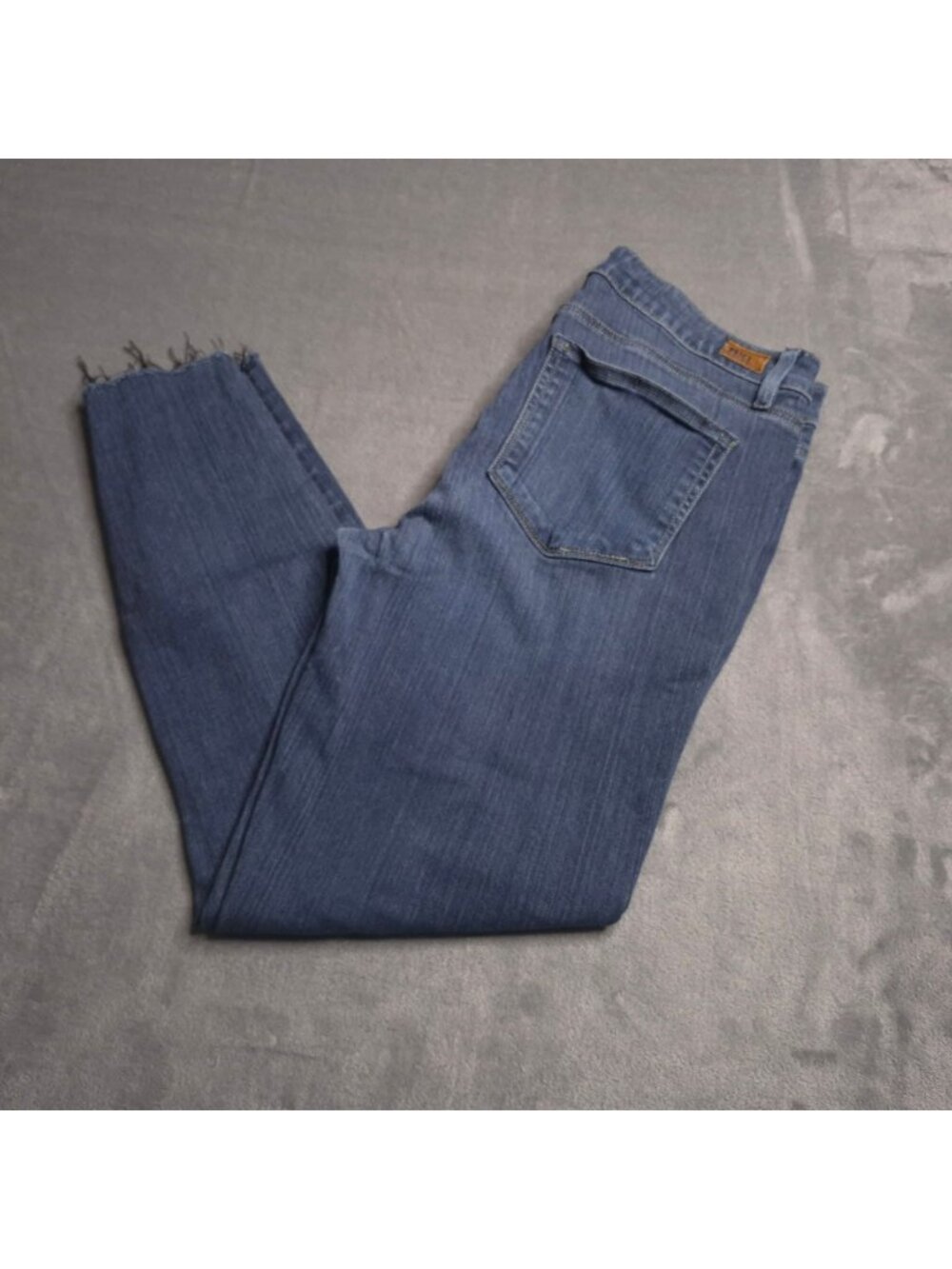 Paige Womens Verdugo Skinny Ankle Jeans 31 Medium Wash Distressed Raw Hem